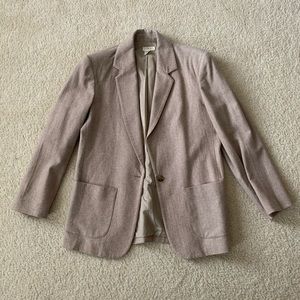 Vintage J.Crew Wool One Button Blazer Oatmeal 10